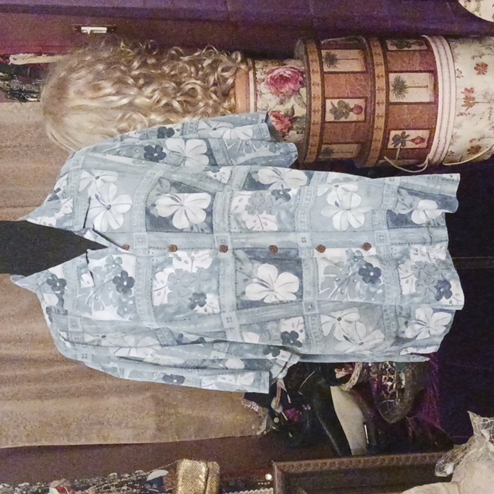 Bermuda Bay 100% Silk Unisex Hawaiian Shirt XL